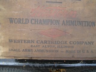 Western Ammunition 12 Ga.  Loaded Shot Shells Wooden Box Crate photo