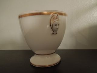 Antique Old Paris Porcelain Victorian Lady Head Gold Gilt Sugar Bowl French photo