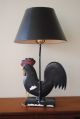 Mid Century Vintage Frederick Cooper Pottery Rooster Lamp W/original Shade Lamps photo 2