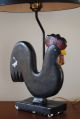 Mid Century Vintage Frederick Cooper Pottery Rooster Lamp W/original Shade Lamps photo 4