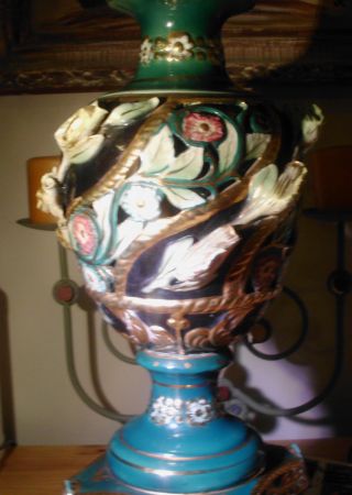 Antique Italian Vase With Lamp photo