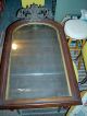 Antique Glass Mirror & Wood Frame With Ornate Carved Pediment Mirrors photo 1
