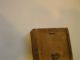 Antique Drill Bit Box - Slight Label - Interior Tray - Slide Cover - Dovetail - 4.  75 