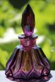 Spring - Flower Shape Dark Violet Parfume Bottle - True Art Deco Perfume Bottles photo 1