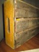 Vintage 1955 Yellow Coca - Cola Wooden Soda Crate 24 Slot 18 