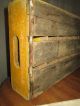 Vintage 1955 Yellow Coca - Cola Wooden Soda Crate 24 Slot 18 