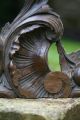 19th C.  Wooden Oak Relief Carved Panel With Flower & Leaf Carvings Other photo 1