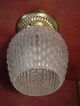 Retro Bubble Rippled Glass Hanging Lamp Light Fixture Shade 60s Mid Cent Eames Lamps photo 1