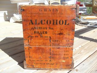 Antique Wood Crate/box Grain Alcohol - Publicker Commercial Alcohol Company 1940 photo