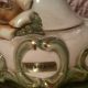 Vintage Romantic Italian Tole Porcelain Rose Floral Shabby Cottage Chic Lamp Lamps photo 5