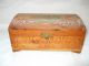 Vintage Hand Carved Hardwood Wooden Jewelry Trinket Box Old Cottage Boxes photo 1