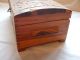 Vintage Hand Carved Hardwood Wooden Jewelry Trinket Box Old Cottage Boxes photo 4