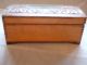 Vintage Hand Carved Hardwood Wooden Jewelry Trinket Box Old Cottage Boxes photo 5