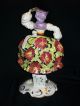 Antique Italian Porcelain Art Deco Dresden Lady Figurine Figure Italy Figurines photo 5