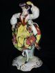 Antique Italian Porcelain Art Deco Dresden Lady Figurine Figure Italy Figurines photo 8