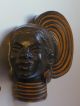 1950s Mid Century Art Design African Tribal Man & Woman Porcelain Figurines photo 2