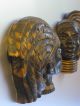 1950s Mid Century Art Design African Tribal Man & Woman Porcelain Figurines photo 3