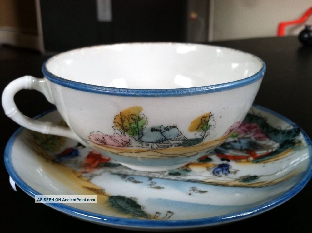 12 Sets Of Antique Japanese Nippon Tea Cup And Saucers Teapots & Tea Sets photo