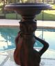 Antique Carved Pedestal Lady Figure Plant Stand Carved Figures photo 3