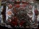 Antique Hand Carved Tray And 6 Serving Dishes - Grapes,  Wood,  Nails,  Leaves Trays photo 1