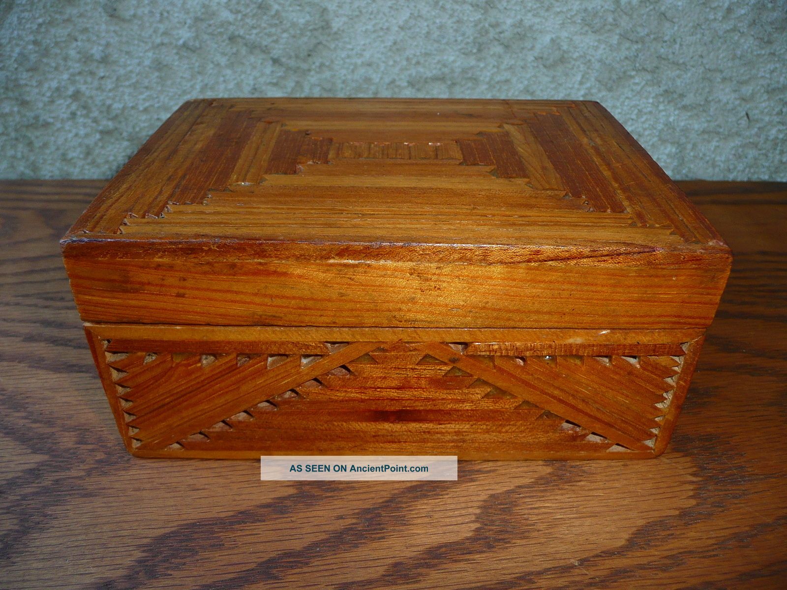 Vintage Wood Inlay Box Boxes photo