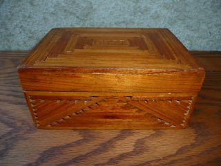 Vintage Wood Inlay Box photo