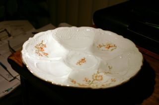 Vintage Oyster Plate - Embossed And Very Lovely Floral Pattern photo