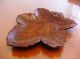 Vintage Carving Carved Wood Wooden Leaf Trinket Dish Tray Art Decor Housewares Trays photo 2