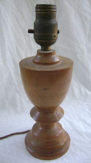 Vintage Classic Urn Form Maple Table Lamp - Lathe Turned,  French Polished photo