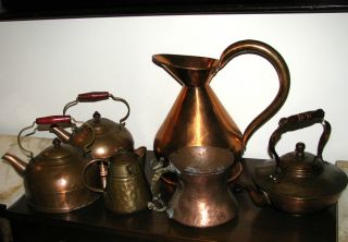 Stunning Set Of 6 Copper Items photo
