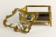 Antique French Ormolu Beveled Cryst Jewel Casket Box Unusual Shape–quality Rare Metalware photo 2
