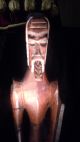 Hand Carved Black Walnut Wood Warrior Antique Man Tribal Art Vintage Culture Art Carved Figures photo 1