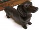 Vtg.  Dachshund Weiner Dackel Dog Wood Carved Black Forest German Figure Figurine Carved Figures photo 4