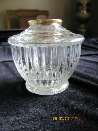 Antique Clear Ribbed Glass 