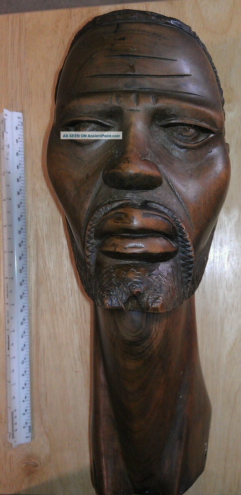 Antique Carved Wooden Bust From 1960s Africa Other photo