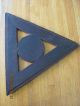 Antique Inlaid Chip Carved Cribbage Board Triangle Shaped Old Other photo 9