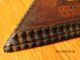 Antique Inlaid Chip Carved Cribbage Board Triangle Shaped Old Other photo 7