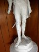 Antique Cavalier Metal Statue Family Heirloom Museum Quality Almost 3 ' Tall Metalware photo 9