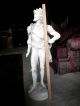 Antique Cavalier Metal Statue Family Heirloom Museum Quality Almost 3 ' Tall Metalware photo 1