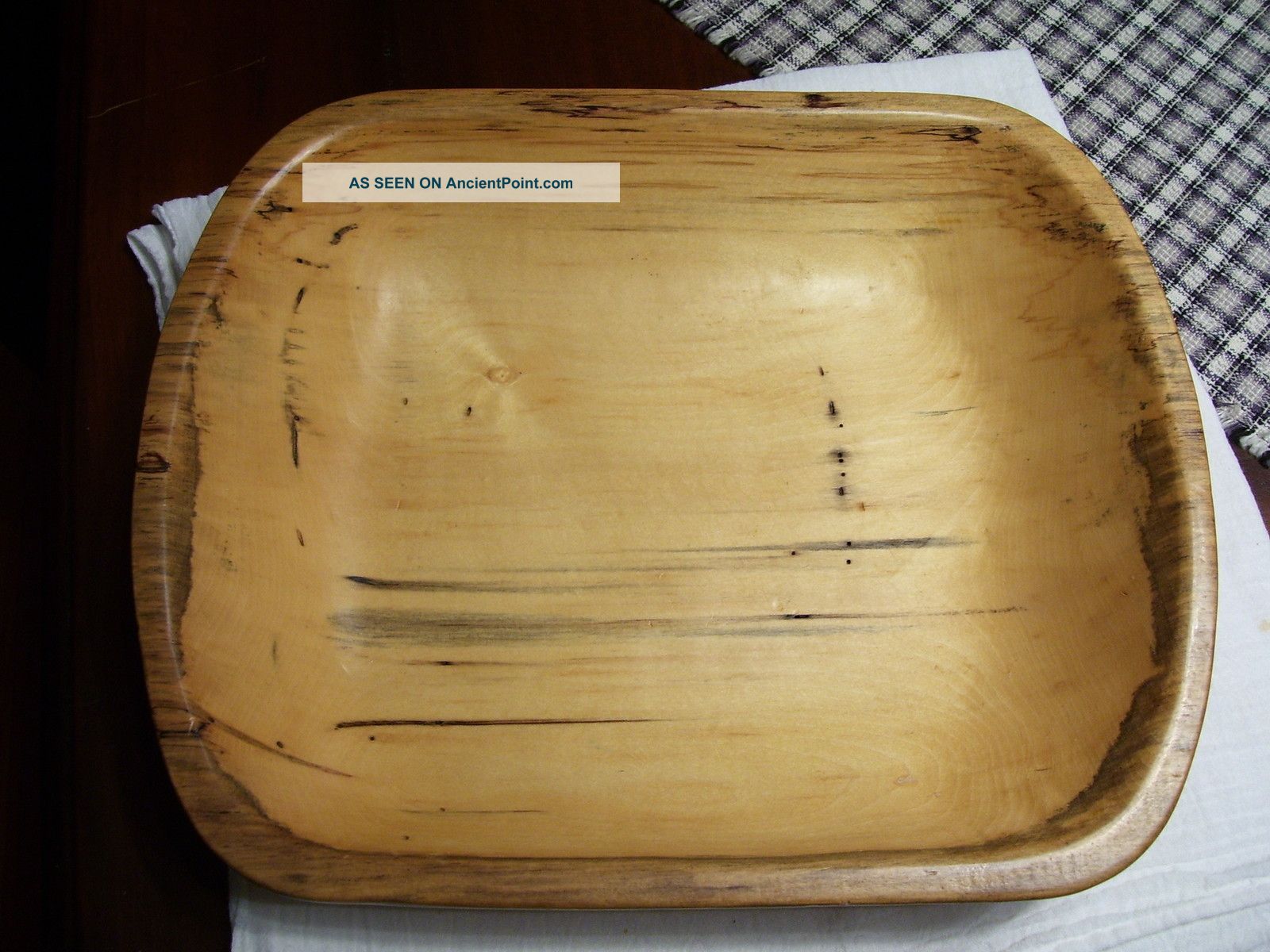 Hand Carved Buckeye Wood Bowl Signed J Bloomer Whitesburg Ky 1984 Bowls photo