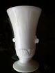 Antique Vintage Eapg Opaque Pattern Glass Tall Vase Shells Darts Scroll Handle Vases photo 10