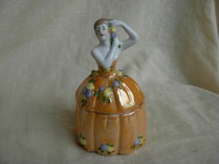 Art Deco German Porcelain Figure Box. photo