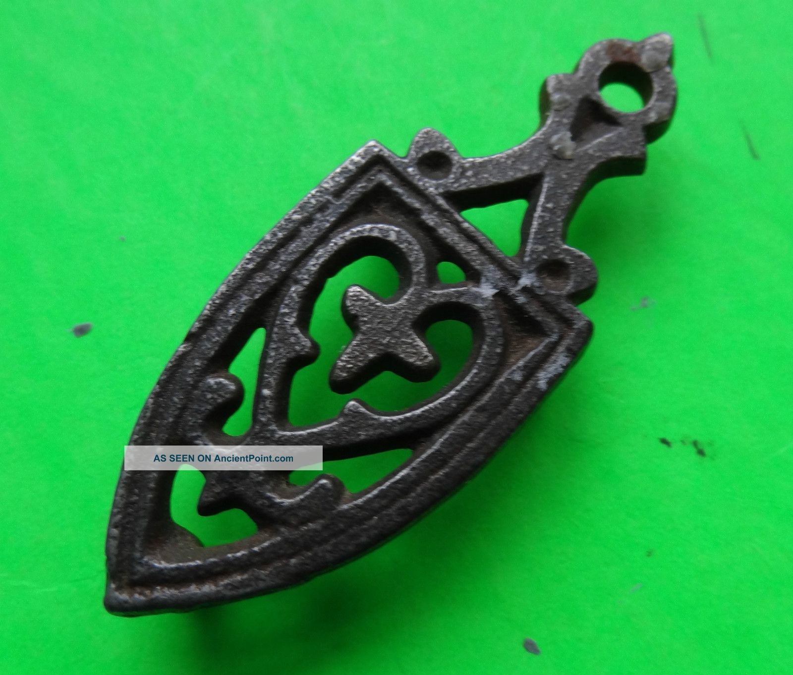 Antique Childs Toy Metal Openwork Footed Trivet Metalware photo