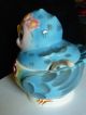 Vintage Blue Bird Jelly Dish W/spoon 436 Geo.  Z.  Lefton Signed Creamers & Sugar Bowls photo 2