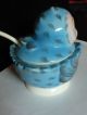 Vintage Blue Bird Jelly Dish W/spoon 436 Geo.  Z.  Lefton Signed Creamers & Sugar Bowls photo 4