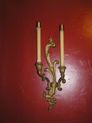 1920 ' S Baroque Gold - Gilt Sconces By Syroco Wood photo
