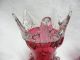 Antique Cranberry Glass Vase Pontil Mark Blown Art Glass Fenton? Vases photo 4
