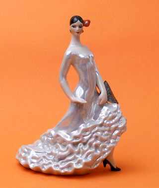 Soviet Russian Ukrainian Porcelain Figurine Girl 