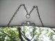 Vintage England Art Deco Beveled 22x14 Mirror - Heavy,  Wood Back,  Chain,  Clear Mirrors photo 3