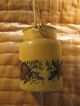 Vintage Hand Painted Mustard Toleware Enameled Metal Jar Toleware photo 3